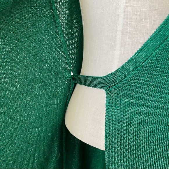 Revolve Lovers + Friends Green Wrap sweater mini dress Small preowned - Picture 5 of 9